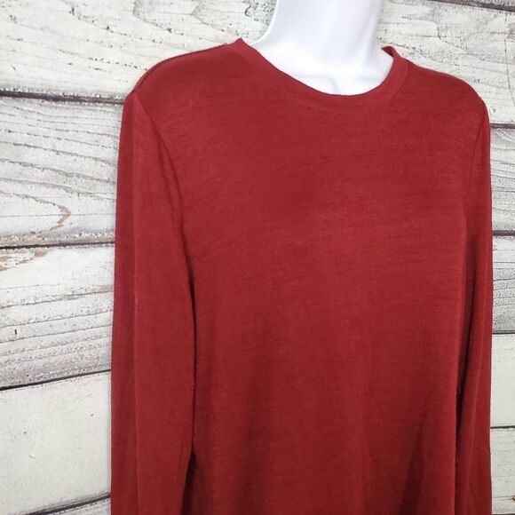 Banana Republic Luxespun Women’s Rust Red Long Sleeve Top Size Large - Picture 3 of 6